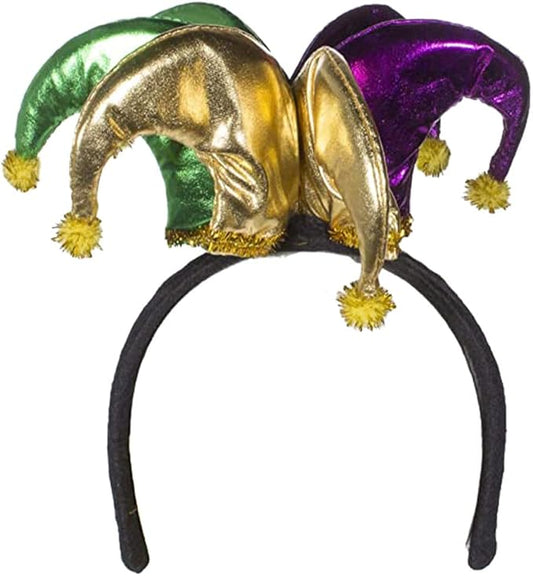 PMU Mardi Gras Headband Wearable Holiday Party Costume for Men and Women Party Accessory Pkg/1,3,6