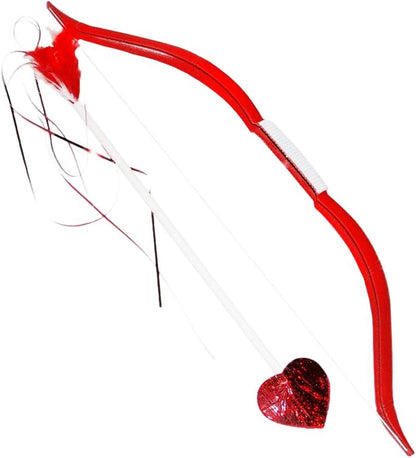 PMU Valentine’s Day Cupid Bow and Arrow - Arrow Bow Set for Valentines Day Events & Parties - Perfect for Photographic Posing for Any Event - Best Valentine Gift - Red