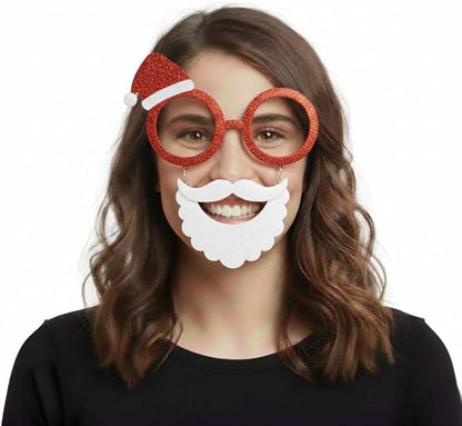 PMU Christmas Holly Sunglasses – Festive Holiday Costume Glasses, Novelty Reindeer Antler Eyewear for Adults & Kids Xmas