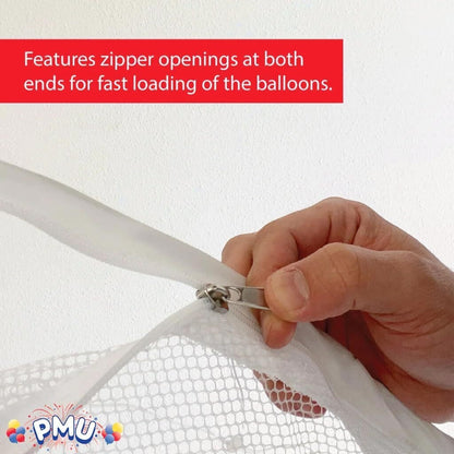PMU Balloon Release - Reusable Balloon Netting - Balloon Drop Release for Birthday Celebration, Graduation, New Year’s Eve Party Supplies