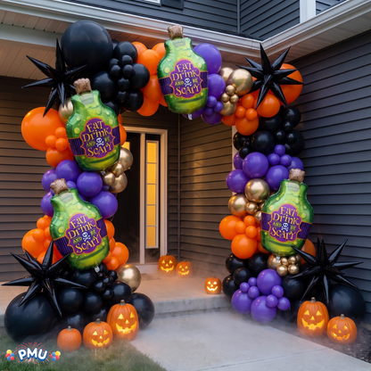 PMU Halloween Mylar Foil Balloons for Halloween Party Decorations, Haunted House, Photo Booth & Spooky Celebrations