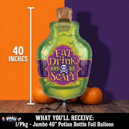 PMU Halloween Mylar Foil Balloons for Halloween Party Decorations, Haunted House, Photo Booth & Spooky Celebrations