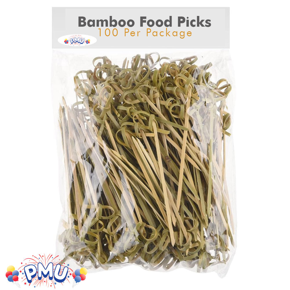 PMU Luau Bamboo Food Picks 4 Inches (100/Pkg)