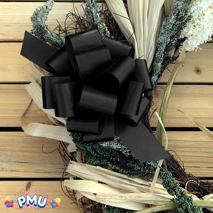 PMU Perfect Pull String Bows - Gift Bows for Wedding, Birthdays & Anniversaries - Ribbon Bows for Flowers & Basket Decoration - Large Bow for Gift Wrapping - 5 Inch 20 Loops