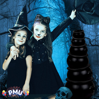 PMU Halloween Cauldron - Blow Mold Plastic Party Accessory - Candy Holder for Kids - Halloween Party Favors & Supplies – Perfect for Trick or Treat