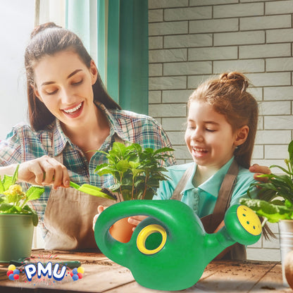 PMU 2 Gallon Watering Can - Garden Watering Can for Indoor & Outdoor Plants - Plastic Water Can with Detachable Sprinkler Head - Large Water Pot, Made in USA