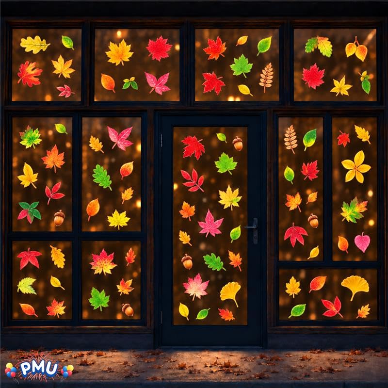 PMU Thanksgiving Wall Stickers, Fall Decals, Harvest Wall Decor