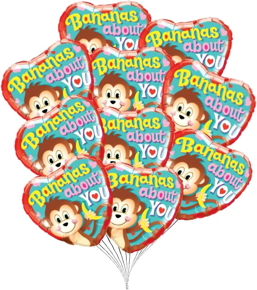 PMU Heart Shaped Happy Valentine's Day Balloons 18-Inch Mylar Idea Gift for Him or Her & Valentine Party Decorations