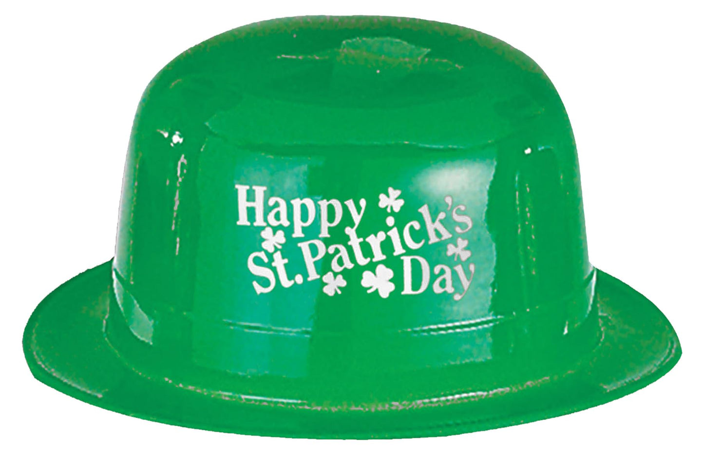 PMU St. Patrick's Day Headwear Decorations and Party Supplies - Plastic Top Hat with Shamrock - Irish Costume, Party Accessory