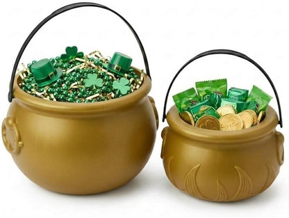 PMU St. Patrick's Day Pot of Plastic Cauldron For St. Patrick's Day Leprechaun & Mardi Gras Party Decoration Supply Accessory