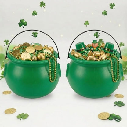 PMU St. Patrick's Day Pot of Plastic Cauldron For St. Patrick's Day Leprechaun & Mardi Gras Party Decoration Supply Accessory
