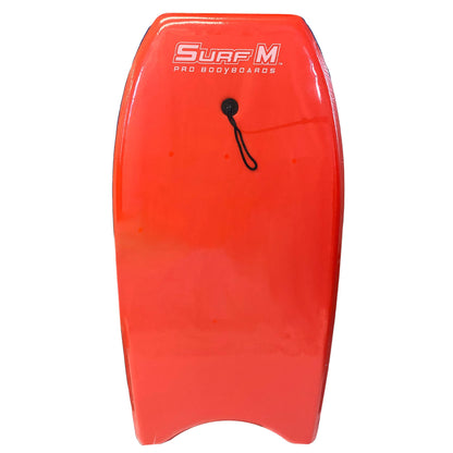 PMU 33 Inch Printed Bodyboard - Lightweight Wrist Leash Slick Bottom Boogie Board for Beach, Sea & Pool - Surfing Board for Kids, Teens & Adults Wave Conditions Pkg/1
