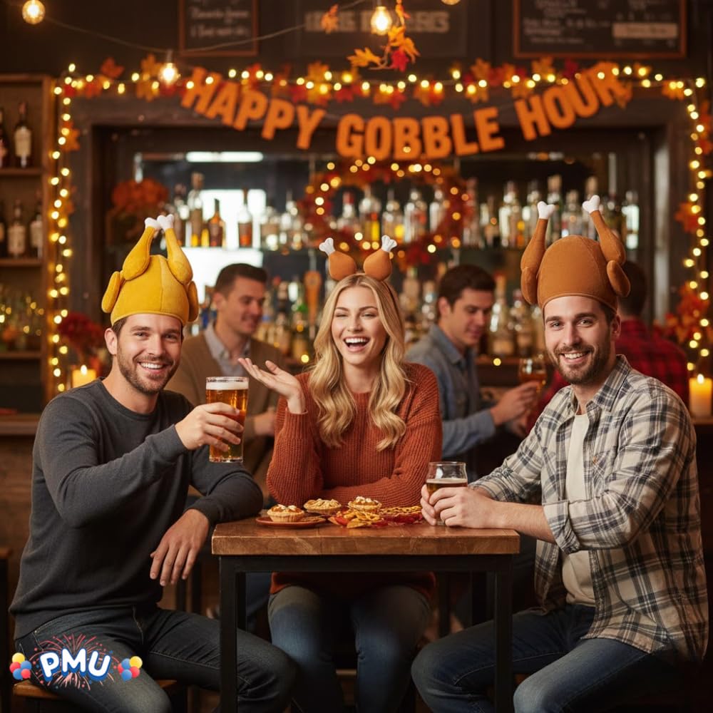 PMU Thanksgiving 3pc Assorted Hats and Headbands Party Costume Accessories