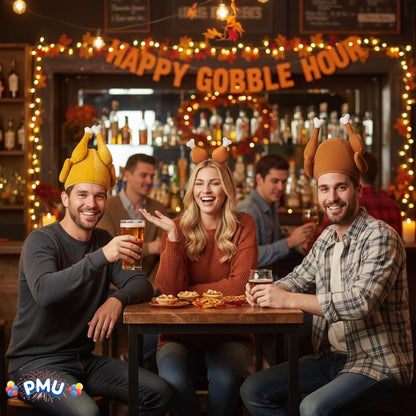 PMU Thanksgiving 3pc Assorted Hats and Headbands Party Costume Accessories