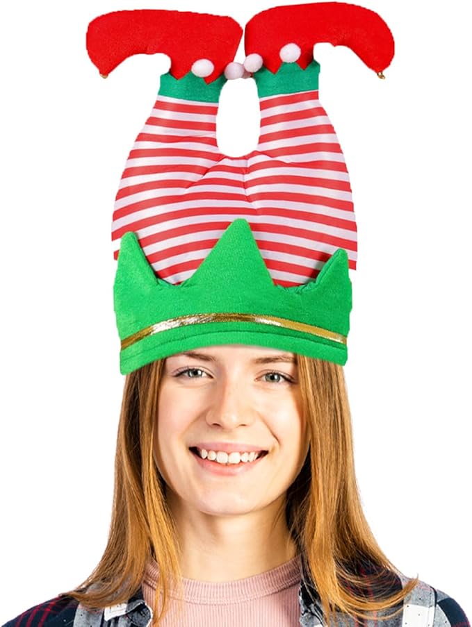 PMU Funny Christmas Hat, Elf Twinkle Toe Hat for Crazy Xmas Party Dress Up celebrations