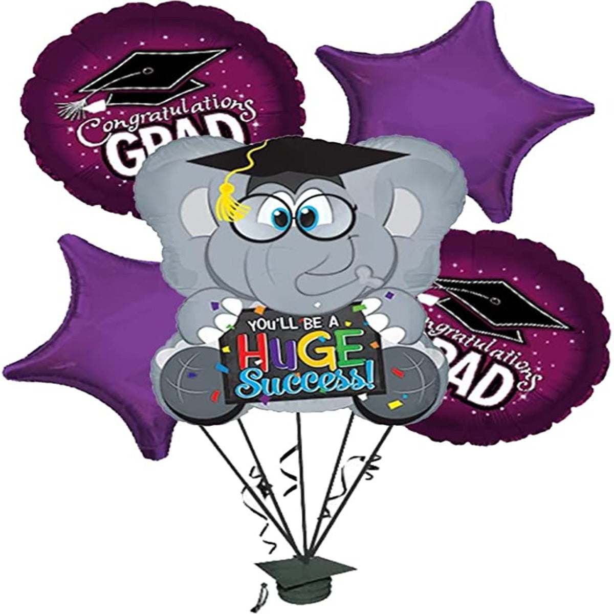 PMU Graduation Congrats Grad Balloon Bouquet (5/Pkg) Pkg/1