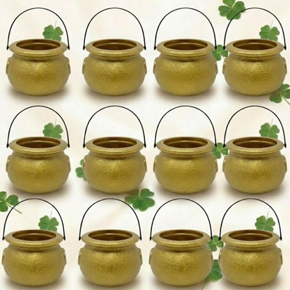 PMU St. Patrick's Day Pot of Plastic Cauldron For St. Patrick's Day Leprechaun & Mardi Gras Party Decoration Supply Accessory