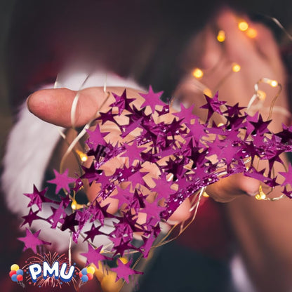 PMU Star Wire Shiny - Garland Halloween, Christmas Party, Wedding, Birthday, Festive Home Decoration Ornament 25ft Tinsel