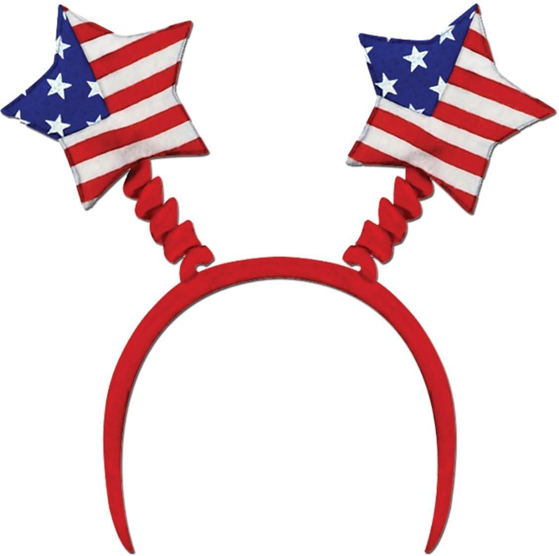 PMU Patriotic Headband 4th of July Party Wearable Headwear Costume and Decoration Accessory