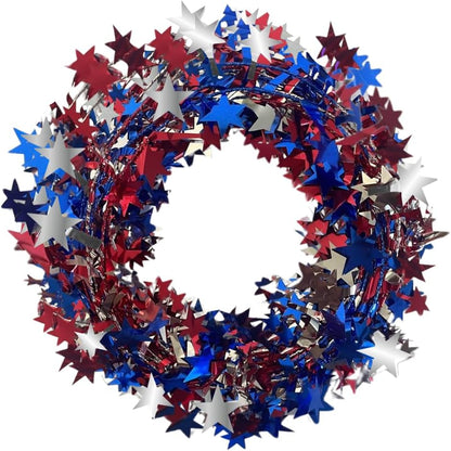 PMU Star Wire Shiny - Garland Halloween, Christmas Party, Wedding, Birthday, Festive Home Decoration Ornament 25ft Tinsel