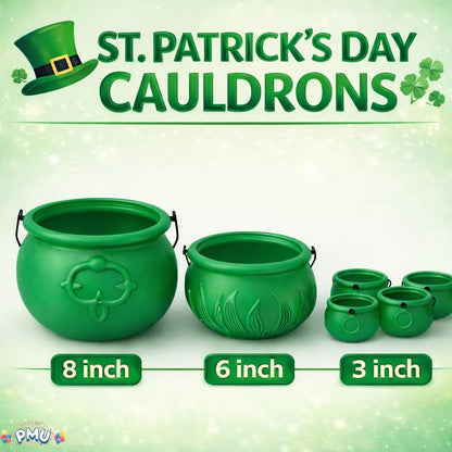 PMU St. Patrick's Day Pot of Cauldrons For St. Patrick's Day Leprechaun & Mardi Gras Party Decoration Supply Accessory