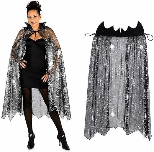 PMU Halloween Hooded Cape Cloak Costume Vampire Wizard Accessory