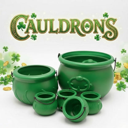 PMU St. Patrick's Day Pot of Cauldrons For St. Patrick's Day Leprechaun & Mardi Gras Party Decoration Supply Accessory
