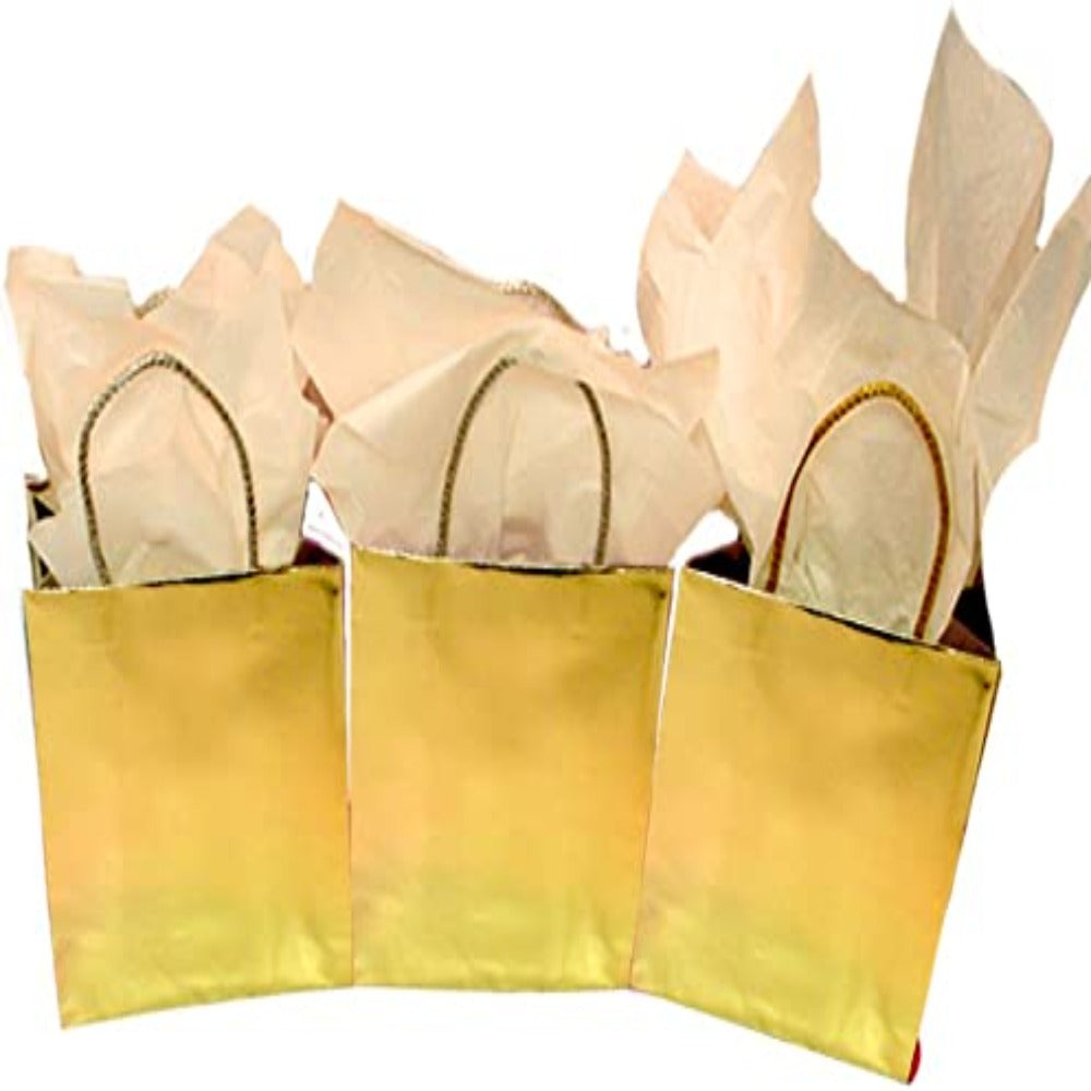 PMU Foil Cube Gift Bags Pkg/3