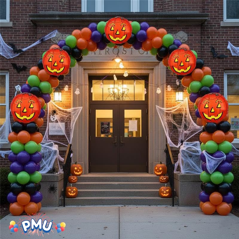 PMU Halloween Mylar Foil Balloons for Halloween Party Decorations, Haunted House, Photo Booth & Spooky Celebrations