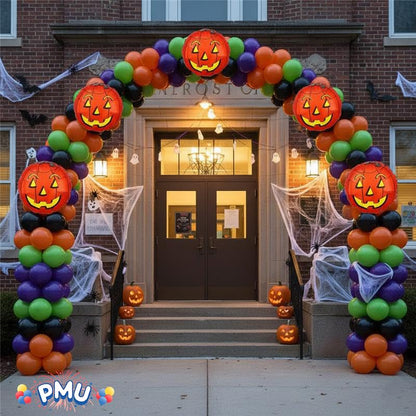 PMU Halloween Mylar Foil Balloons for Halloween Party Decorations, Haunted House, Photo Booth & Spooky Celebrations