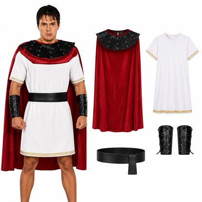 PMU Men's Halloween Costume, Horror Halloween Costume for Men, Hooded Robe