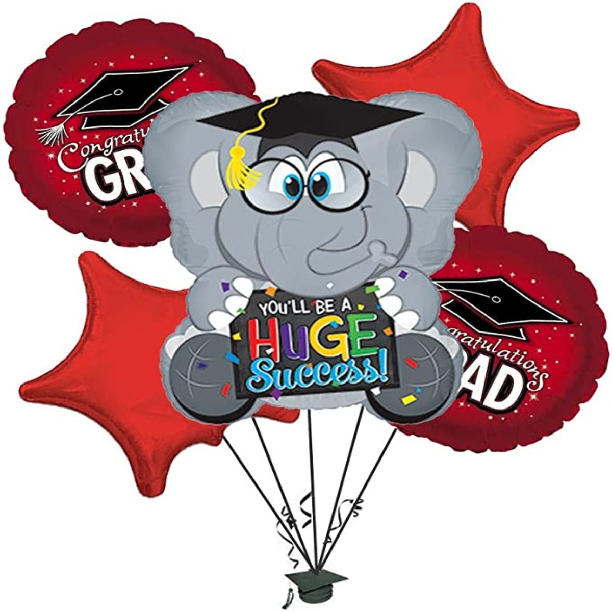 PMU Graduation Congrats Grad Balloon Bouquet (5/Pkg) Pkg/1