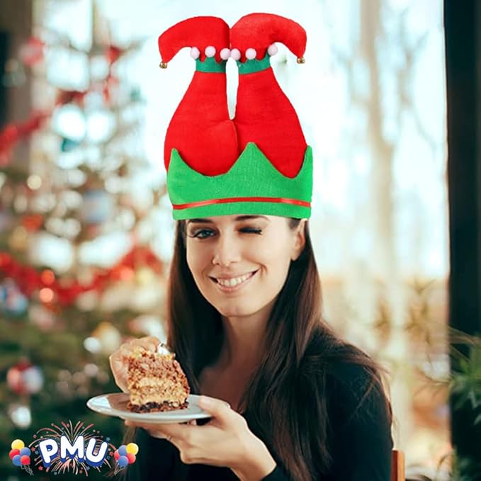 PMU Funny Christmas Hat, Santa's Santa Pants Down The Chimney Hat for Crazy Xmas Party Dress Up Celebrations, Costume Accessories
