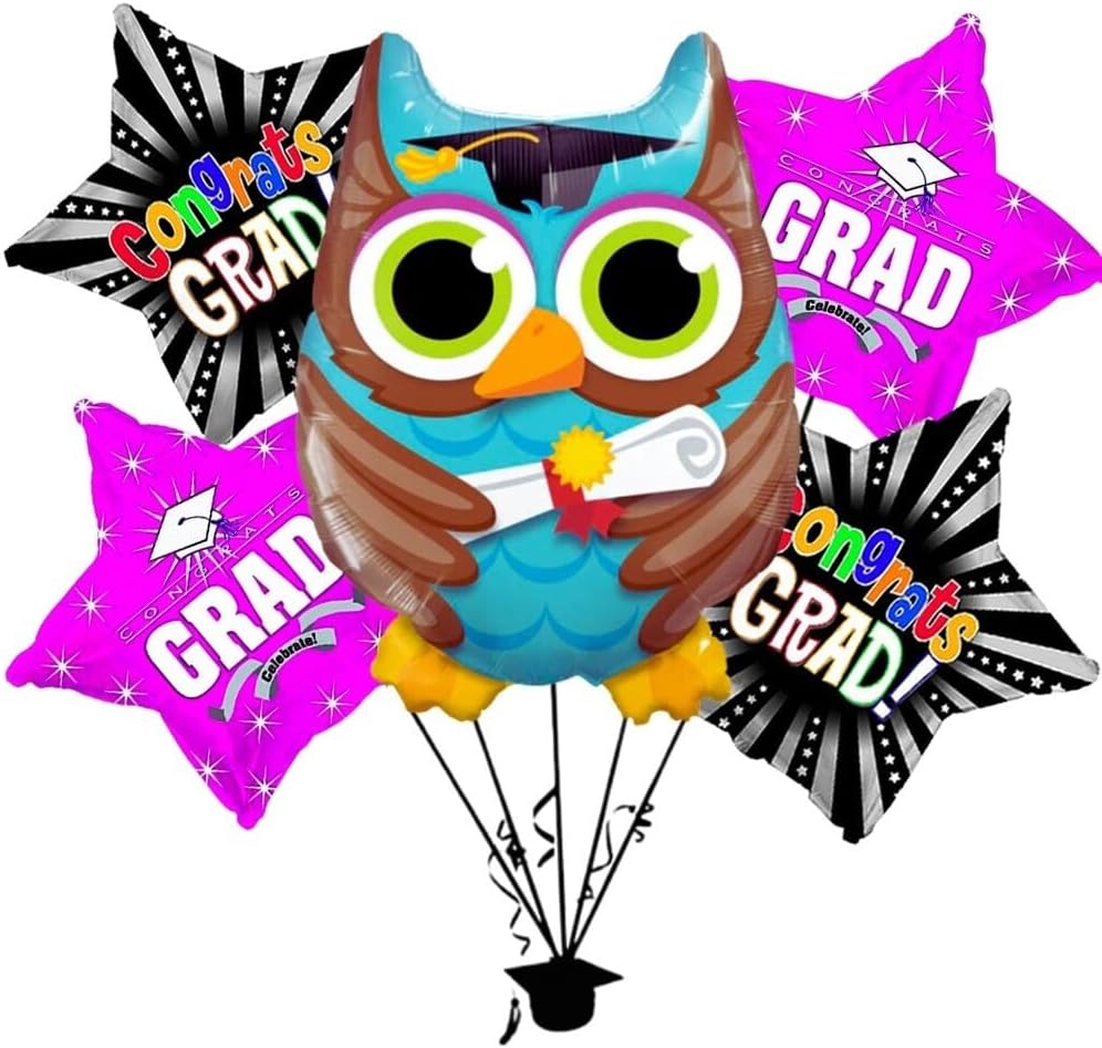 PMU Graduation Congrats Grad Balloon Bouquet (5/Pkg) Pkg/1