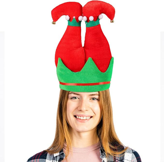 PMU Funny Christmas Hat, Santa's Santa Pants Down The Chimney Hat for Crazy Xmas Party Dress Up Celebrations, Costume Accessories