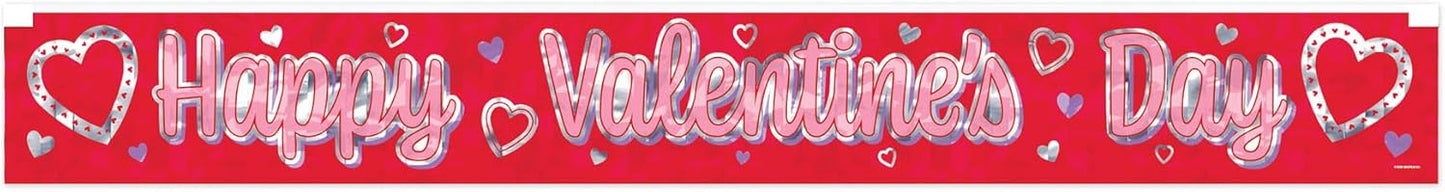 PMU Valentine’s Day Decorations Fringe Banner Hanging Party Accessory Valentine's Day Theme Indoor/Outdoor Event Decoration