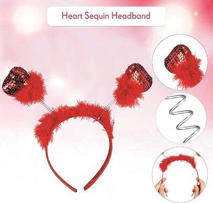 PMU Valentine's Day Head Boppers Valentines Day Headband Holiday Party Costume Accessories and Photo Props