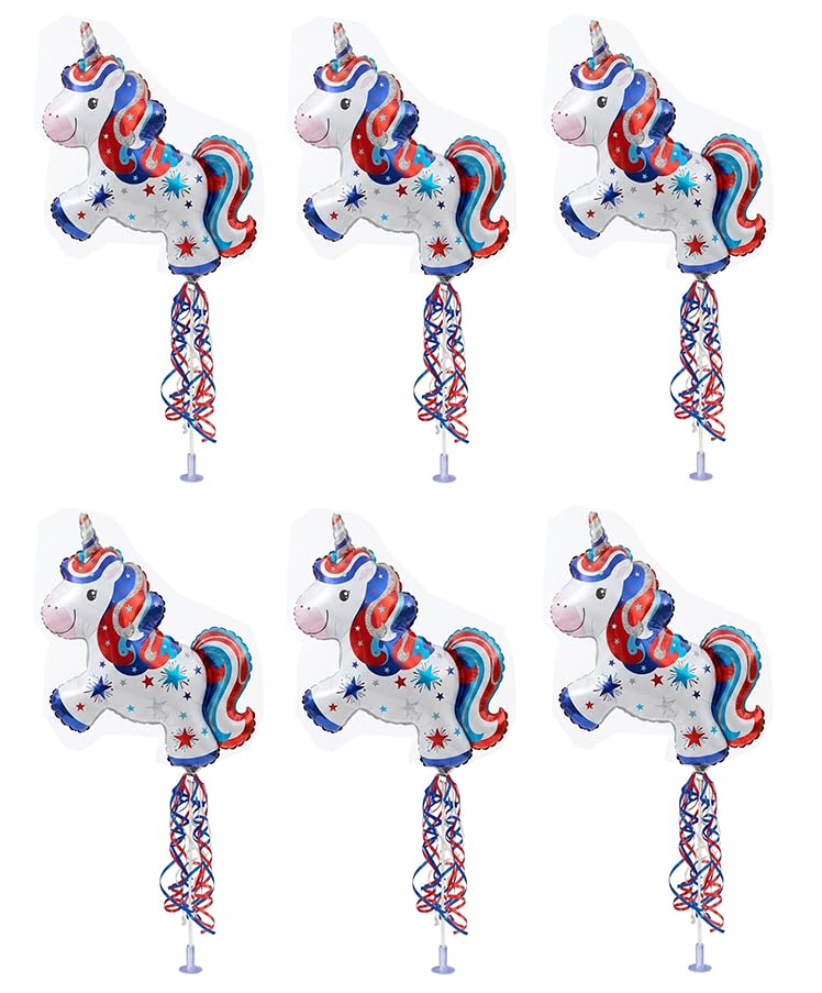 PMU 9 inch Pre-Inflated Emoji and Patriotic Balloons with Stick