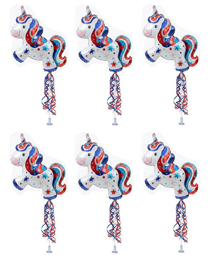 PMU 9 inch Pre-Inflated Emoji and Patriotic Balloons with Stick