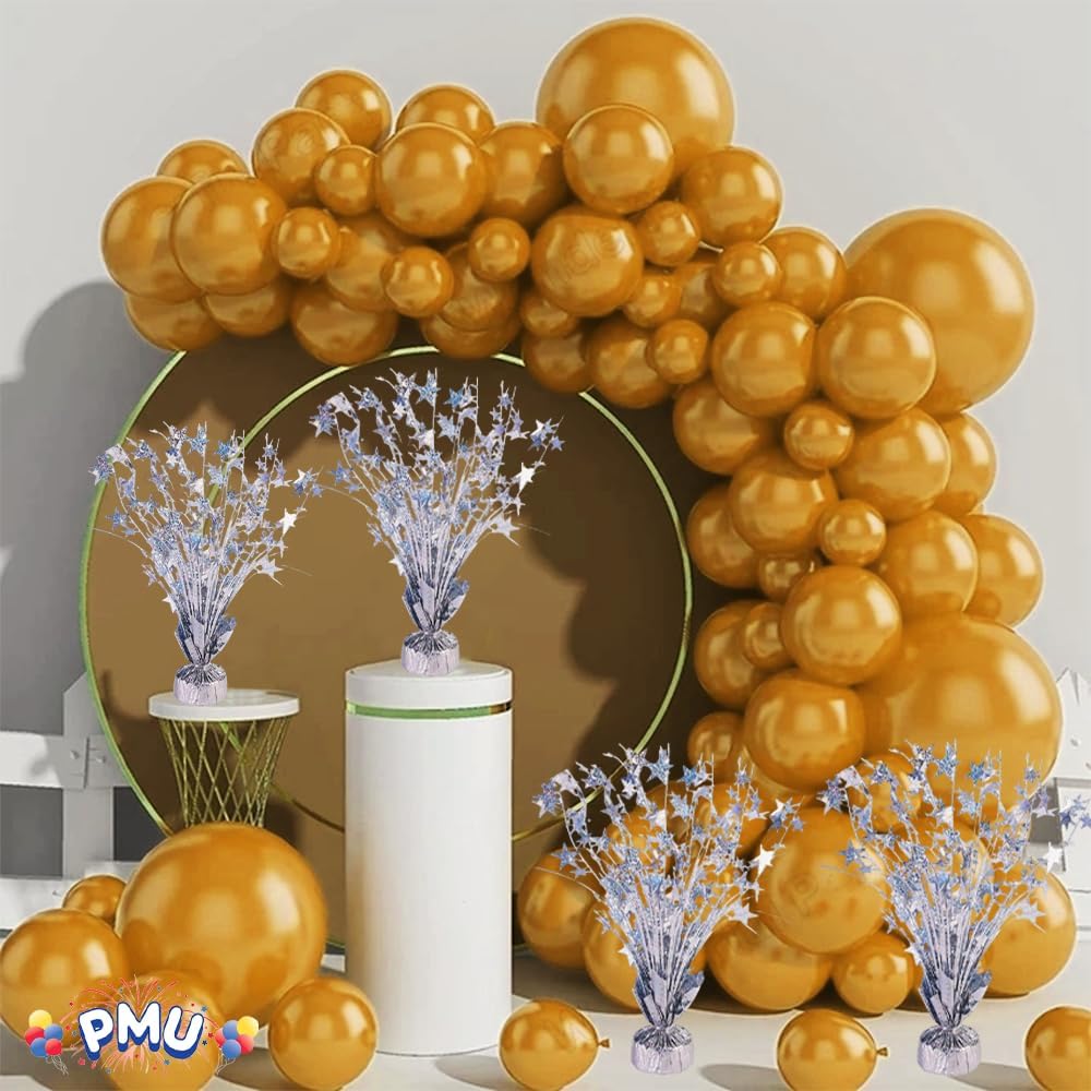 PMU Starburst Balloon Centerpiece - Beautiful Table Centerpieces for Memorial Day, Birthdays, Halloween, Veterans Day Party & Independence Day Celebration - 15in / 7.34cm