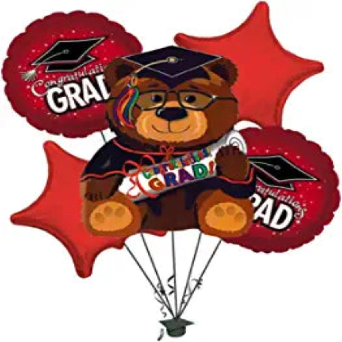 PMU Graduation Congrats Grad Balloon Bouquet (5/Pkg) Pkg/1