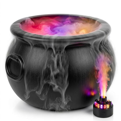 PMU Cauldron Set, Black Cauldron w/Mist Maker & Multicolor Fogger