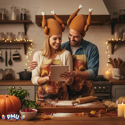 PMU Thanksgiving Roasted Turkey Hat and Turkey Apron Set Party Decorations and Costume Accessories (2/Pkg) Pkg/1