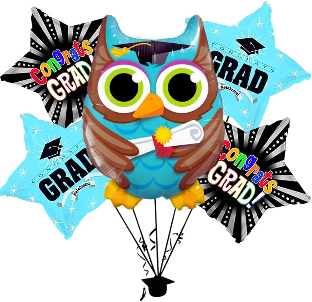 PMU Graduation Congrats Grad Balloon Bouquet (5/Pkg) Pkg/1