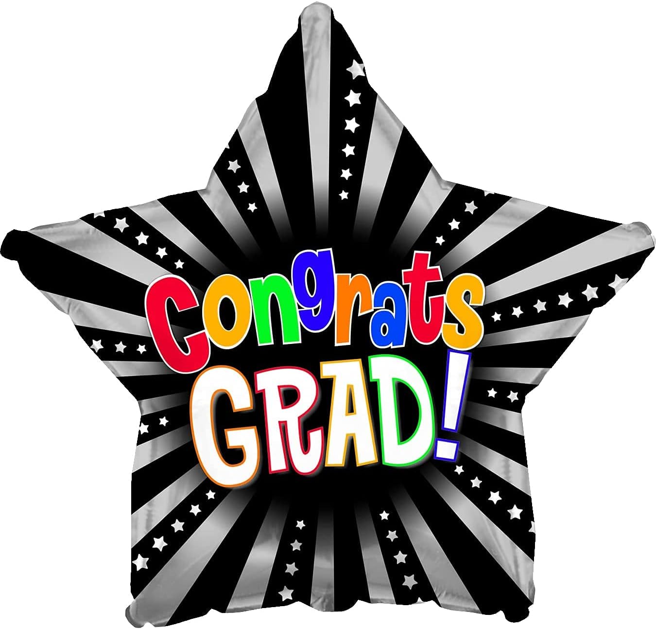 PMU Congrats Grad Cap Balloon, Star 18in Mylar | Graduation Decoration Mylar Balloons | Celebrate Success with Vibrant Graduation Balloons | Balloon Graduation Décor