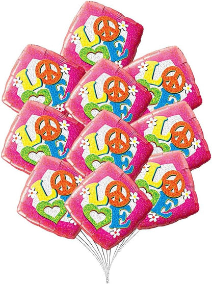 PMU Happy Valentine's Day 18 Inch Hearts Mylar-Foil Balloon