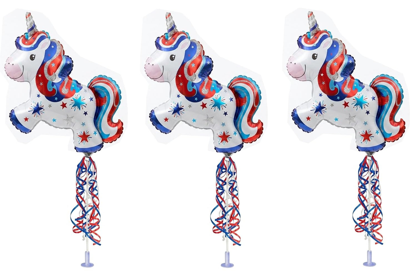 PMU 9 inch Pre-Inflated Emoji and Patriotic Balloons with Stick