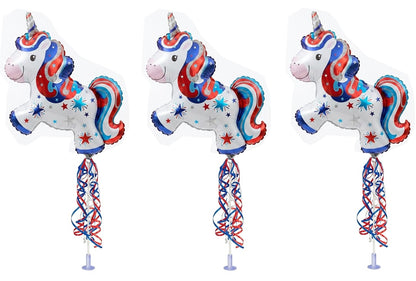 PMU 9 inch Pre-Inflated Emoji and Patriotic Balloons with Stick