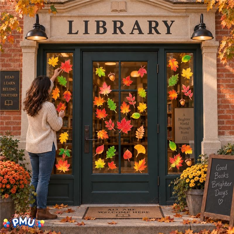 PMU Thanksgiving Wall Stickers, Fall Decals, Harvest Wall Decor