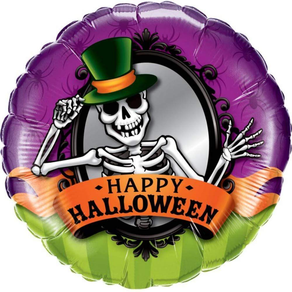 PMU Halloween Foil Balloons 18 Inch, Fun Mylar Balloons for Halloween Party Décor